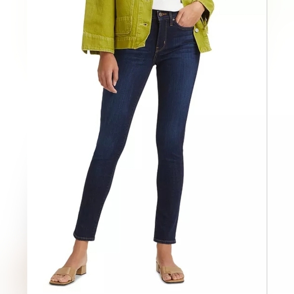 Levi’s Classic Mid Rise Skinny Jeans size 33 Dark wash Cotton Blend Casual - Picture 1 of 8